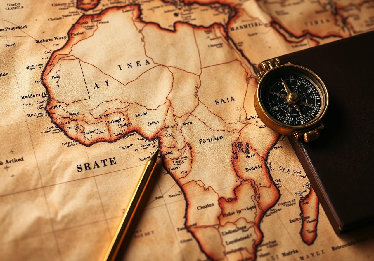 Vintage map of Africa